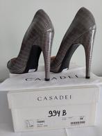 994B* Casadei - sexy luxe grijze volledig leren pumps (38), Kleding | Dames, Pumps, Verzenden, Nieuw, Grijs