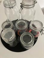 bokalen, Huis en Inrichting, Keuken | Potten en Pannen, Ophalen, Zo goed als nieuw, Glas, Pot, Bus of Blik