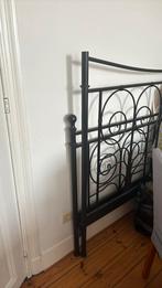 Bedframe van zwart gesmeed metaal 160x200cm, Huis en Inrichting, Slaapkamer | Bedden, Ophalen, Gebruikt, Zwart, Vintage Forgé