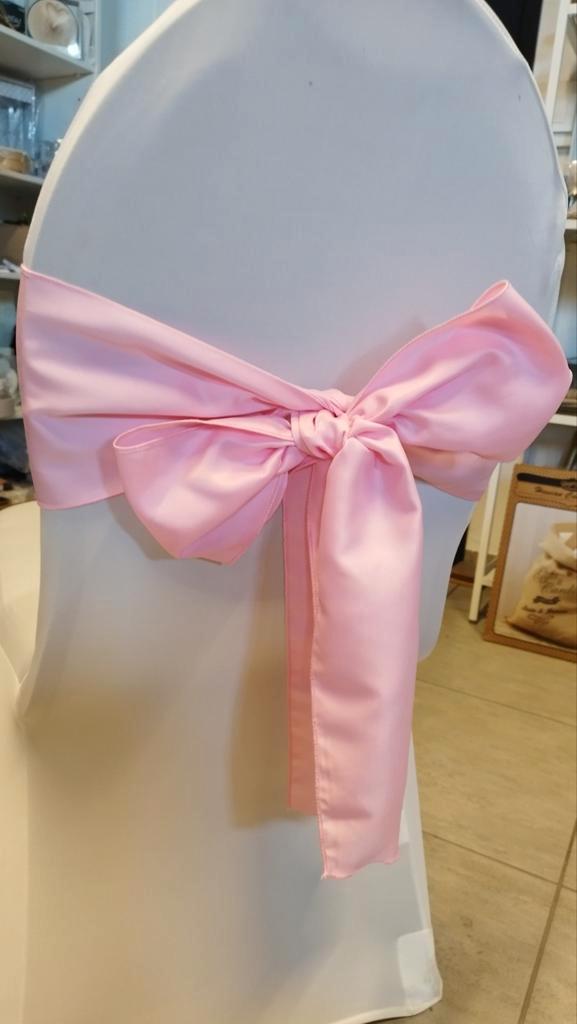 150 ruban nœuds de chaise rose déco mariage baptême, Hobby & Loisirs créatifs, Articles de fête, Comme neuf, Décoration, Enlèvement