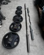 105kg Lifemaxx Gewichten ,Olympische Barbell 220cm ,Ezstang, Ophalen, Gebruikt, Halterschijven