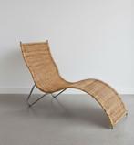 Vintage IKEA Rattan Ligstoel, Ophalen, Gebruikt, Eenpersoons, Minder dan 75 cm