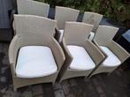 Lot de 6 chaises de jardins avec coussins, Gebruikt, Ophalen