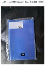 AIDA 14 counts 5.5 kruisjes/cm - Blauw DMC 803 - 80x50cm, Ophalen of Verzenden, Nieuw, Handborduren