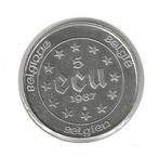 België, 5 Ecu (Karel V) 1987., Argent, Enlèvement ou Envoi, Monnaie en vrac, Argent