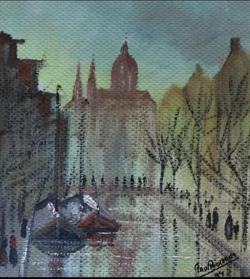 Paul Rollman (1924-2014) - Amsterdams stadsgezicht beschikbaar voor biedingen