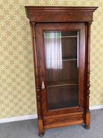 Antieke vitrinekast stijl Empire, Huis en Inrichting, Kasten | Vitrinekasten, Ophalen, Zo goed als nieuw, Glas