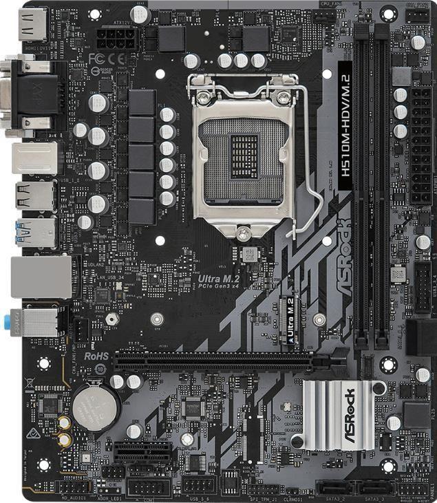 Asrock H510M-HDV/M.2 LGA1200, Computers en Software, Moederborden, Zo goed als nieuw, Intel, DDR4, Ophalen of Verzenden