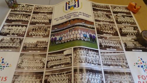 Poster Fortis 25e titel van RSC Anderlecht - Belgisch voetba, Verzamelen, Sportartikelen en Voetbal, Gebruikt, Poster, Plaatje of Sticker