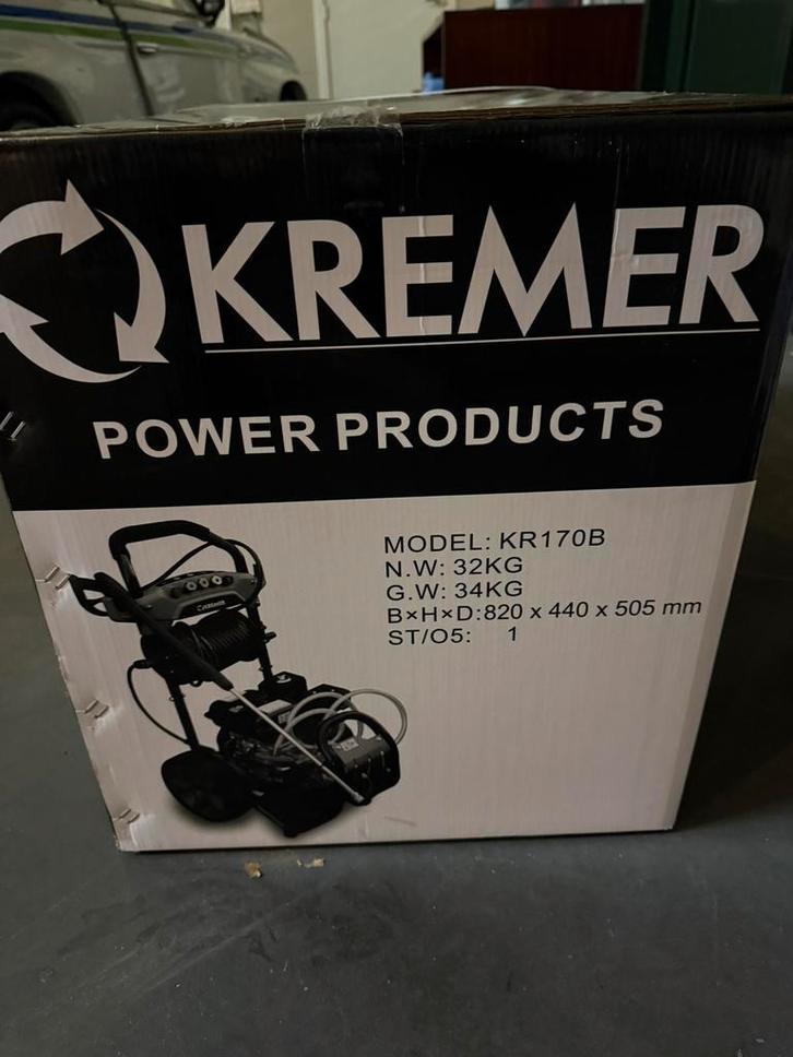 hogedrukreiniger Kremer KR170B, Tuin en Terras, Hogedrukreinigers, Nieuw, Benzine, Ophalen