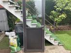 Deur: aluminium deur met dubbel beglazing 2120/830met 3 sleu, Doe-het-zelf en Bouw, Gebruikt, Deurkozijn, Aluminium, 150 tot 225 cm