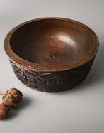 Vintage Houten Kommetje – H. Tekstra, Leeuwarden, Antiek en Kunst, Ophalen