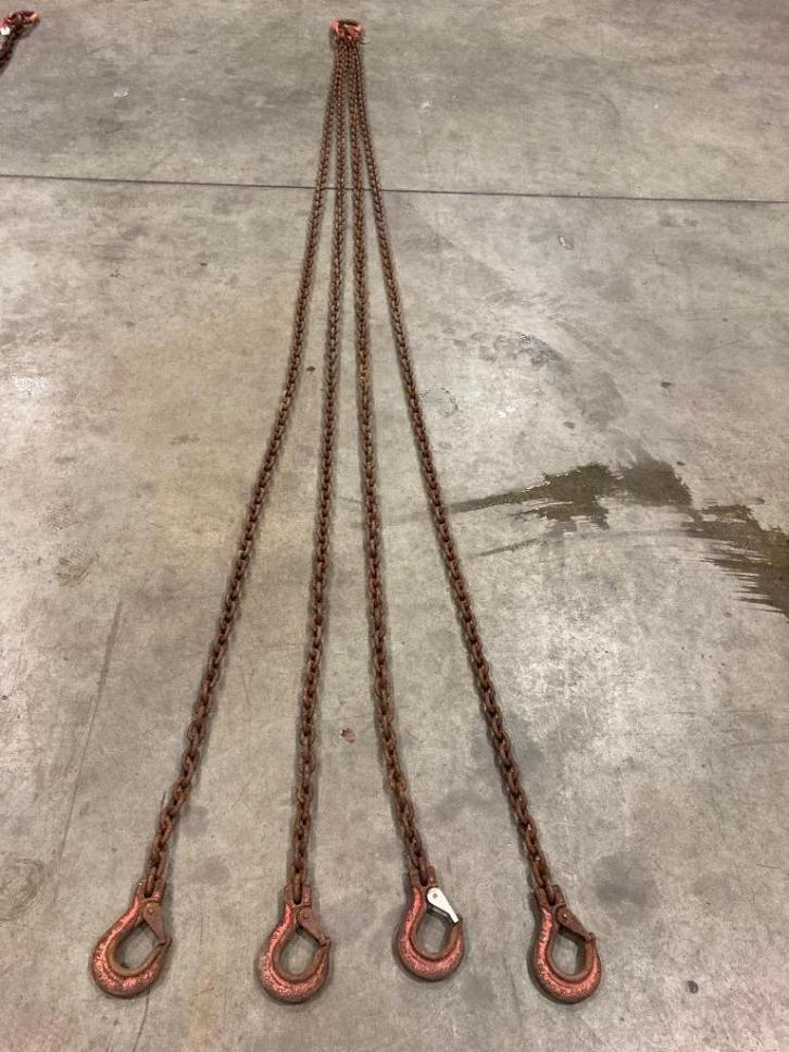 4-sprong hijsketting 10mm met klephaken  lengte 4,40m, Doe-het-zelf en Bouw, Lieren en Takels, Zo goed als nieuw, Ophalen