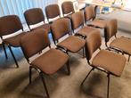 10 stoelen metalen frame en stoffen zit, Huis en Inrichting, Stoelen, Ophalen, Gebruikt, Metaal