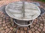 Tuintafel in teak, Tuin en Terras, Ophalen, Gebruikt, Rond, Teakhout