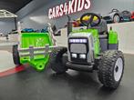 Kindertractor met aanhanger - 12 volt - rubberen banden - RC, Ophalen of Verzenden, Nieuw, Afstandsbediening