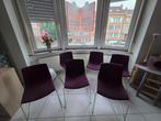 6 mauve en witte stoelen - Arper, Ophalen, Overige kleuren, Zo goed als nieuw, Metaal