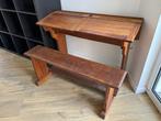 Vintage houten schoolbank, Ophalen