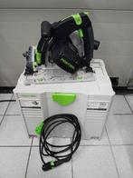Festool TS55-REBQ PLUS invalzaag, Doe-het-zelf en Bouw, Gereedschap | Zaagmachines, Ophalen, Gebruikt, Invalzaag, 30 tot 70 mm