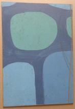 ABSTRACTE SCHOOL / VINTAGE GEOMETRIE / OLIEVERF / 38x26cm, Ophalen of Verzenden