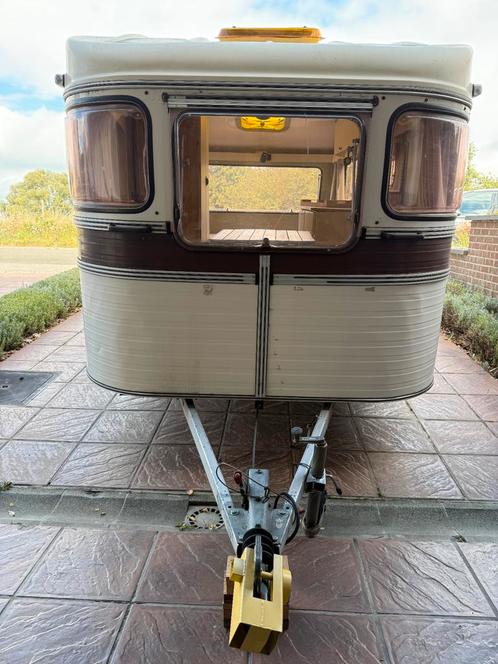 Constructam Coral 1 caravan 1977 oldtimer gerestaureerd, Caravans en Kamperen, Caravans, Particulier, tot en met 4, 500 - 750 kg