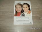 Een bidprentje van Julie en Melissa, beide kinderen werden v, Ophalen of Verzenden, Bidprentje