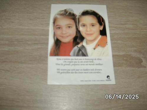 Een bidprentje van Julie en Melissa, beide kinderen werden v, Verzamelen, Bidprentjes en Rouwkaarten, Bidprentje, Ophalen of Verzenden