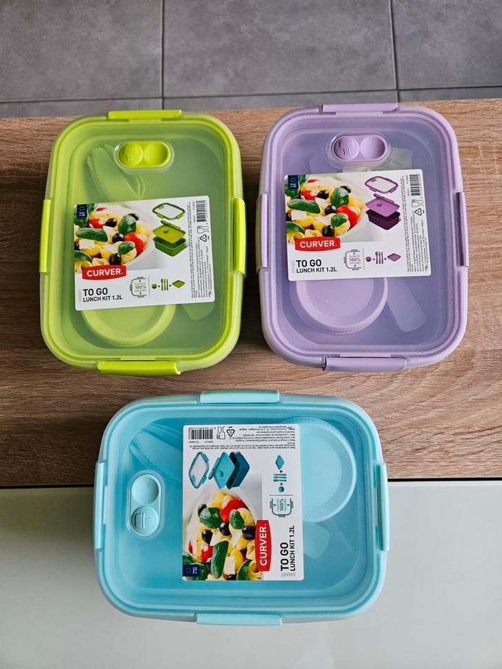Nieuw: Curver to go lunch kit. Blauwe niet meer., Diversen, Schoolbenodigdheden, Nieuw, Ophalen