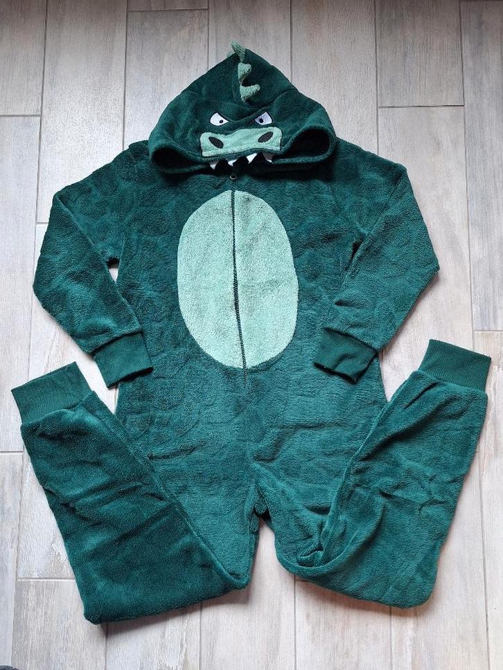 ★ M158/164 - Onesie Draak, Kinderen en Baby's, Kinderkleding | Maat 158, Zo goed als nieuw, Jongen, Nacht- of Onderkleding, Ophalen of Verzenden