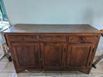 Antique - Dark brown wooden massief houten kast / cabinet, 25 tot 50 cm, 100 tot 150 cm, Gebruikt, Ophalen of Verzenden
