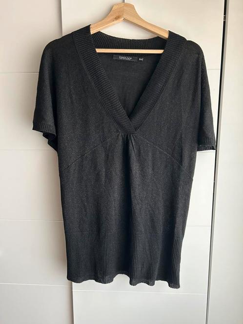 Zwart shirt met vleermuismouwen maat 42/44, Kleding | Dames, T-shirts, Maat 42/44 (L), Zwart, Ophalen of Verzenden