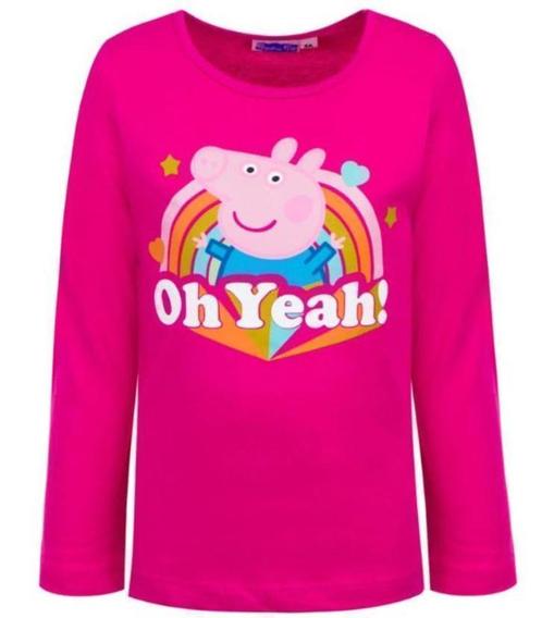 Peppa Pig Longsleeve Shirt Fuchsia - Maat 104-110-116, Enfants & Bébés, Vêtements enfant | Taille 104, Neuf, Fille, Chemise ou À manches longues