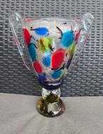 Grote kristallen multicolor murano beker, Antiek en Kunst, Ophalen