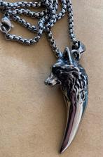 Chaine et pendentif tete de loups, Ophalen of Verzenden, Zo goed als nieuw