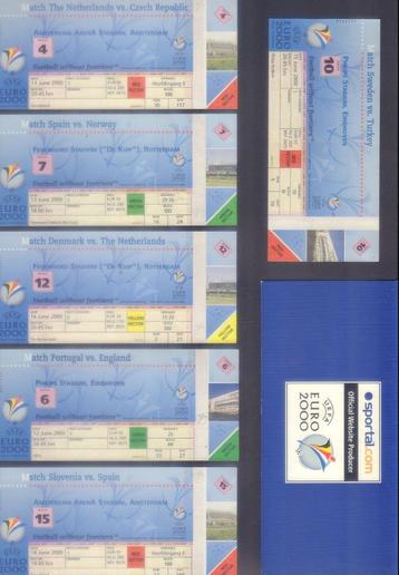 SET 6 x TICKET INKOMKAARTJE EURO 2000 beschikbaar voor biedingen