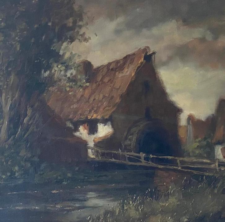Marthe De Spiegeleir - schilderij op doek, Antiek en Kunst, Kunst | Schilderijen | Klassiek, Ophalen of Verzenden