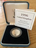 Royal Mint, Silver proof one pound coin 1996 United Kingdom, Postzegels en Munten, Munten | Europa | Niet-Euromunten, Setje, Zilver