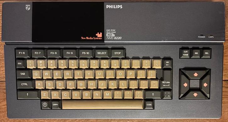 Philips NMS8220 MSX2 met WonderTang Multicartridge, Computers en Software, Vintage Computers, Ophalen of Verzenden