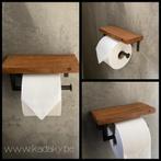 Toiletrolhouder - Landelijk Plankje Hout Vintage Industrieel, Brun, Autres types, Enlèvement ou Envoi, Neuf