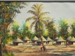 Groot Afrikaans schilderij., Antiek en Kunst, Ophalen