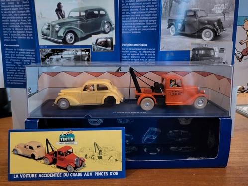 5x Kuifje auto's met blauwe doos en certificaat, Verzamelen, Stripfiguren, Nieuw, Beeldje of Figuurtje, Kuifje, Ophalen of Verzenden