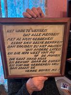 Kader met spreuk, Huis en Inrichting, Woonaccessoires | Tekstborden en Spreuken, Ophalen, Zo goed als nieuw