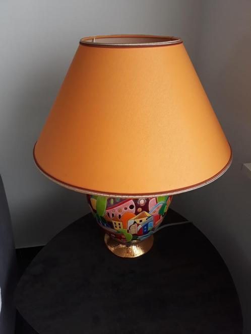 Emaux de Longwy - lampadaire - zo goed als nieuw, Maison & Meubles, Lampes | Lampes de table, Comme neuf, 50 à 75 cm, Autres matériaux