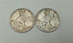 2 munten Zilver Leopold II 1901 Zittende Leeuw FR + NL, Postzegels en Munten, Zilver, Ophalen of Verzenden, Zilver