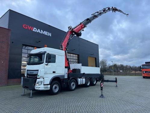 DAF XF 510 8x4 Fassi F800 + Fly Jib, Winch Euro 6 (bj 2016), Auto's, Vrachtwagens, ABS, Achteruitrijcamera, Airconditioning, Centrale vergrendeling