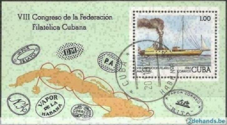 Cuba 1972 - Yvert blok 73 - 8e Nationale Tentoonstellin (ST), Postzegels en Munten, Postzegels | Amerika, Gestempeld, Verzenden