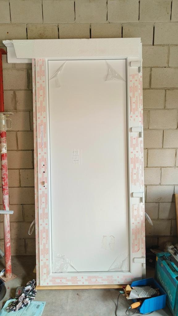 Buitendeur wit PVC, Doe-het-zelf en Bouw, Deuren en Vliegenramen, Nieuw, Buitendeur, 215 cm of meer, 100 tot 120 cm, Kunststof