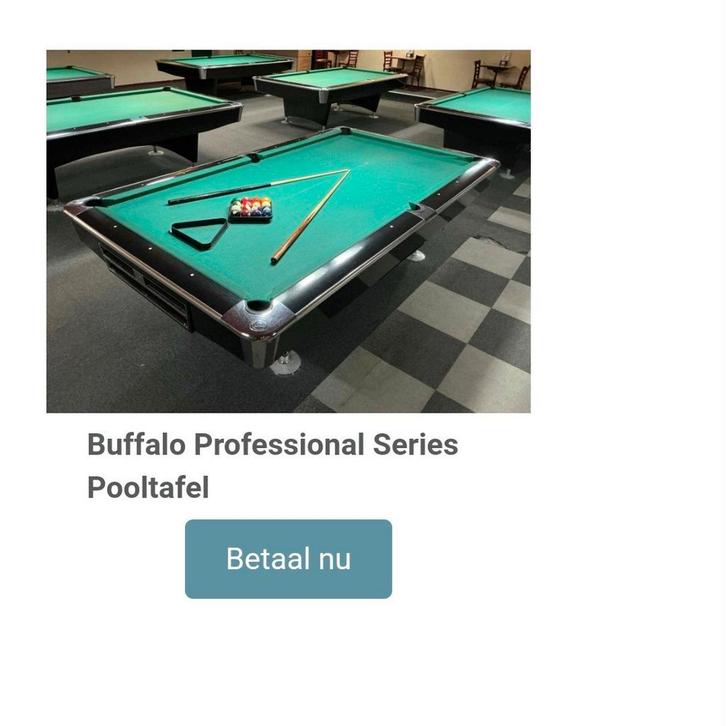 Buffalo Professional, Sport en Fitness, Biljarten en Poolen, Gebruikt, Pooltafel, Ophalen