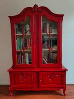Vintage eiken vitrinekast, Huis en Inrichting, Ophalen, Gebruikt