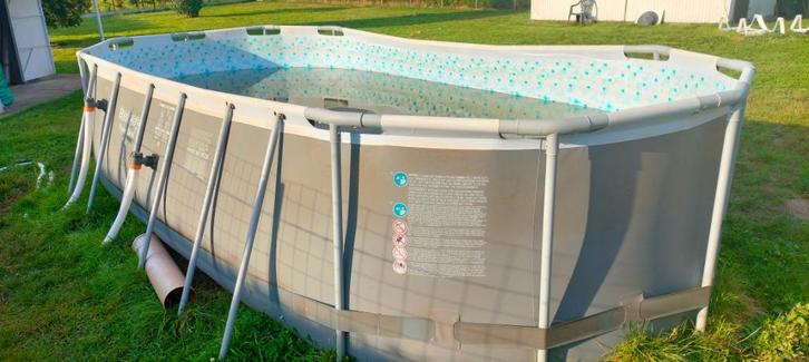 Bestway Zwembad met filterpomp + bash + ladder & producten, Tuin en Terras, Zwembaden, Gebruikt, Opzetzwembad, 120 cm of meer